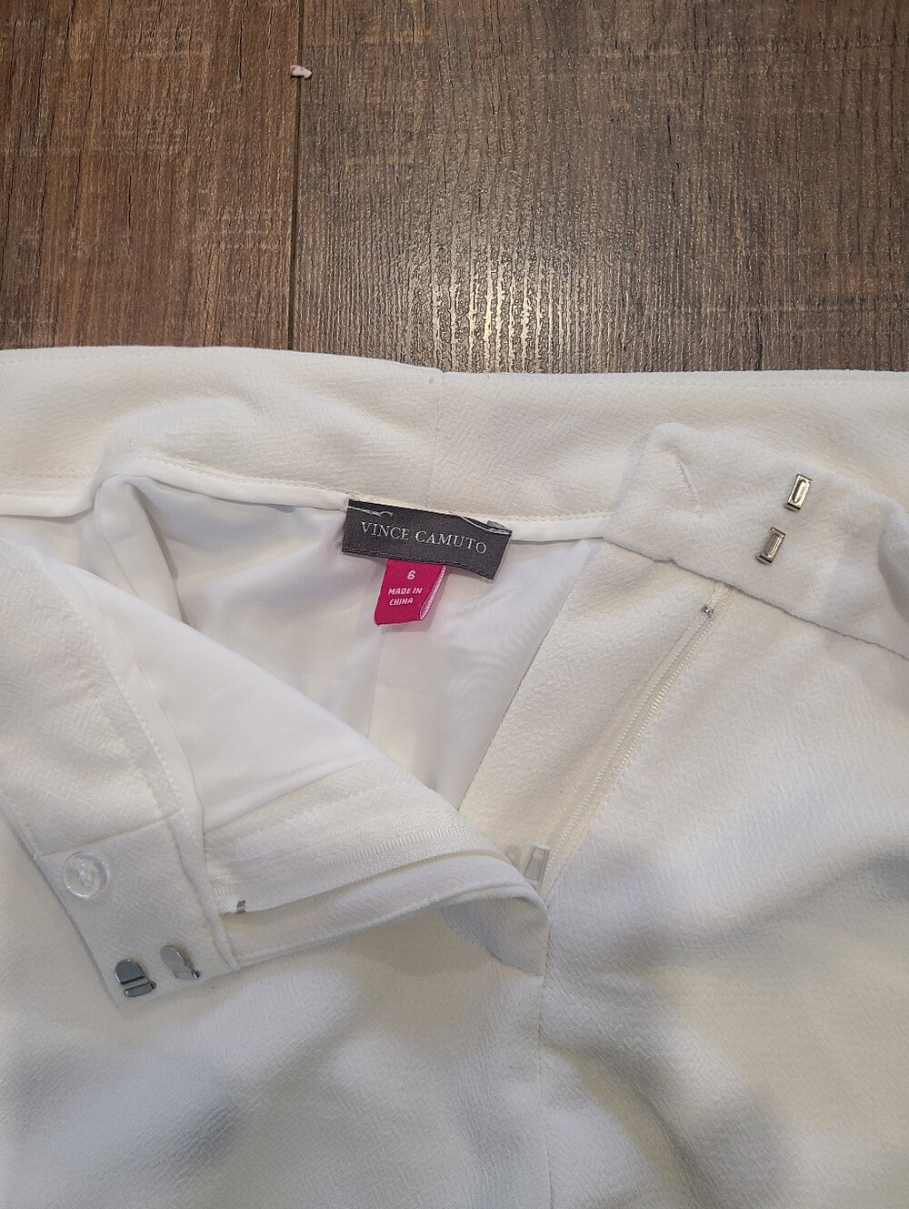 Vince Camuto White Womens Dress Pants - Straight Leg - Picture 4 of 6